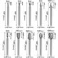 HSS-freesiotsakud, 20tk 3mm 1/8" HSS-freesotsad Puidutöötlemislõikurid Tarvikukomplekt Routeriotsakud Rotary Multi-Tool jaoks Dremel Foredom Proxxon Rotary Tool цена и информация | Freesid | kaup24.ee