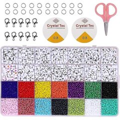 Az Akrüül Letter Letter Beads Kit DIY Käevõru Art Ehted Aksessuaarid цена и информация | Дополнения к косметической продукции | kaup24.ee