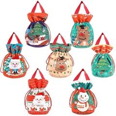 7 tk Jõulupaelaga kinkekott Xmas Apple Bag Sweet Goodie koti kotikonteiner цена и информация | Рождественские украшения | kaup24.ee