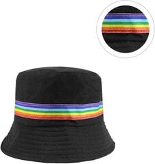 Ämbrimüts Rainbow Tikitud mood Fisherman Hat Unisex päikesemüts UV-kaitsega meestele, naistele hind ja info | Karnevali kostüümid | kaup24.ee