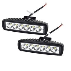 LED-töötuli LED-riba 12V 18W 15cm auto LED-kohtvalgusti veekindel IP67 kohtudutuled LED-töötuli hind ja info | Turvasüsteemid ja 12V seadmed | kaup24.ee