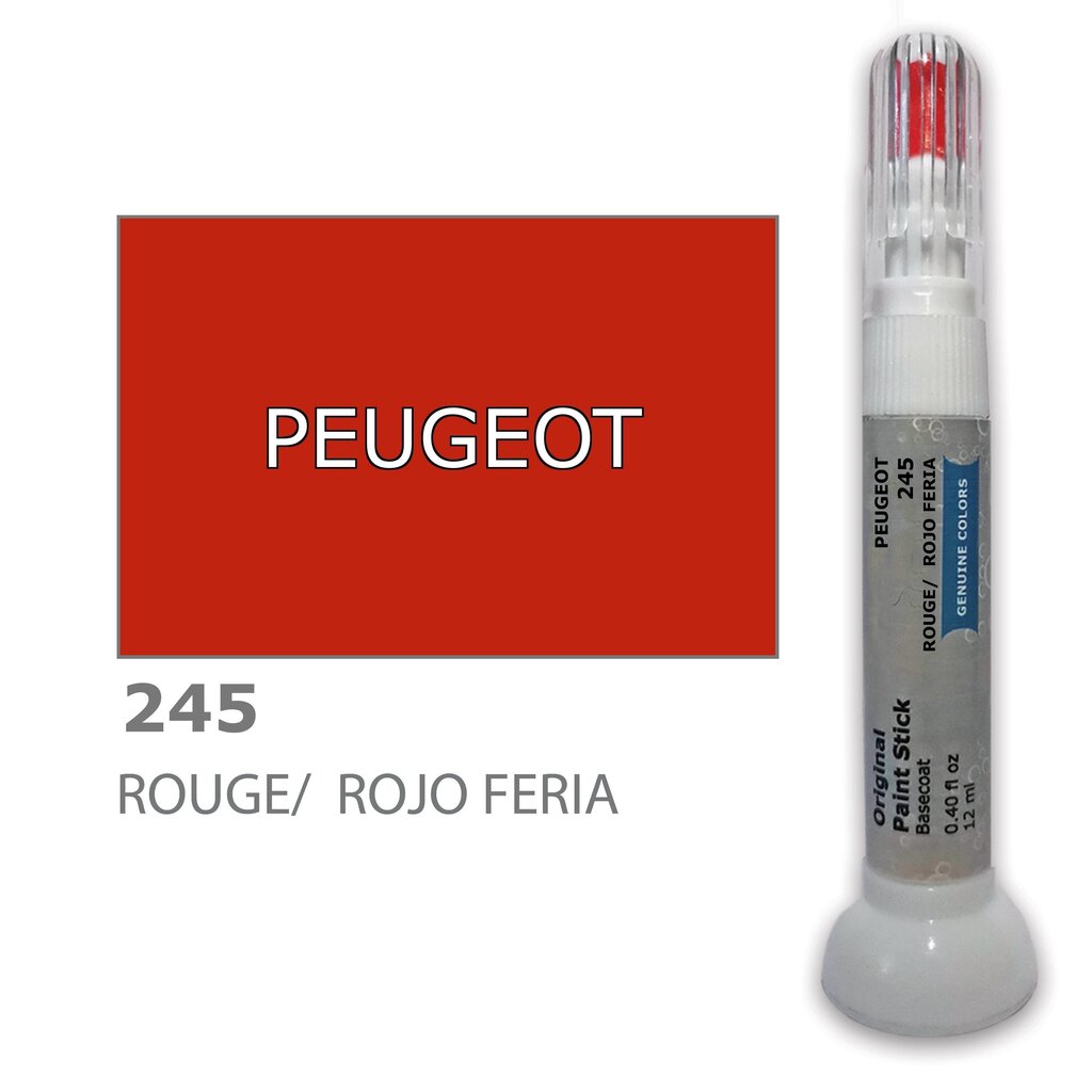 Kriimustuste parandamiseks värvikorrektor PEUGEOT 245 - ROUGE/ROJO FERIA 12 ml цена и информация | Auto värvikorrektorid | kaup24.ee