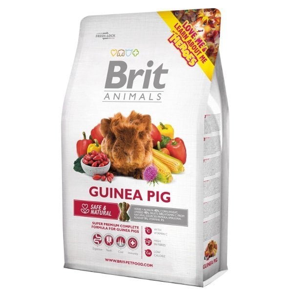 Brit Animals Guinea Pig täissööt merisigadele 300g цена и информация | Toit väikeloomadele | kaup24.ee