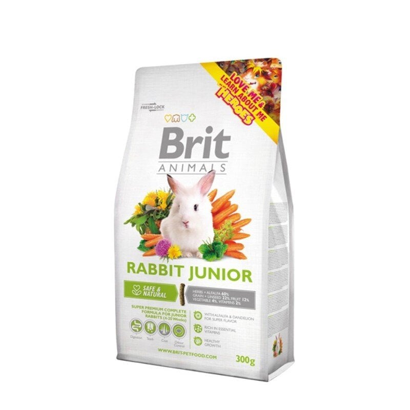 Brit Animals Rabbit Junior 300 g цена и информация | Toit väikeloomadele | kaup24.ee