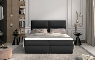 Кровать NORE Amber, 180x200 см, черная эко кожа цена и информация | Кровати | kaup24.ee