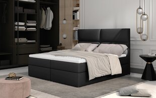 Кровать NORE Amber, 160x200 см, черная эко кожа цена и информация | Кровати | kaup24.ee