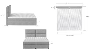 Voodi NORE Amber, 160x200cm, kollane hind ja info | Voodid | kaup24.ee