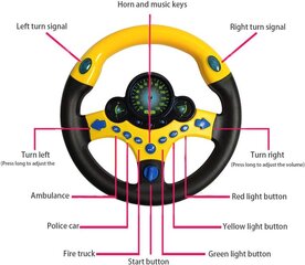 Laste roolirattast mänguasja simuleeritud kaasaskantav juhtimisseade lõbusa heli ja muusikaga hind ja info | Lisatarvikud korpustele | kaup24.ee