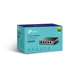 TP-Link TL-SG1005LP lüliti 5x RJ45 1000Mb/s, 4x PoE, lauaarvuti hind ja info | Ruuterid | kaup24.ee