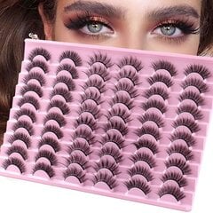 Russian Strip Volume Ripsmed DD Curl Wispy Fluffy Lashes näevad välja nagu ripsmepikendused Natural-Lashes Pack 6 цена и информация | Косметика и средства для бритья | kaup24.ee