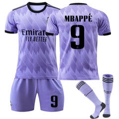 2022–2023 Madridi Real Away Kids Jalgpallisärk nr 9 Mbappé Adult S (165–170 cm) цена и информация | Футбольная форма и другие товары | kaup24.ee