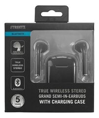 Беспроводные наушники Streetz TWS-0007 True Wireless, черные цена и информация | Наушники | kaup24.ee