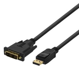 Deltaco DP-2022, DisplayPort, DVI-D, 2m hind ja info | Kaablid ja juhtmed | kaup24.ee