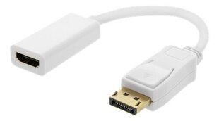 Deltaco DP-HDMI44, DP/HDMI, 0.2 m цена и информация | Адаптеры и USB-hub | kaup24.ee