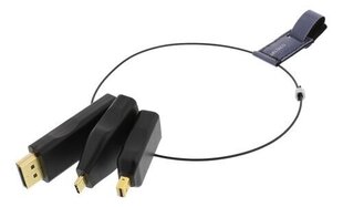 Deltaco HDMI-AR1, HDMI, USB-C, DisplayPort, Mini DisplayPort hind ja info | Kaablid ja juhtmed | kaup24.ee