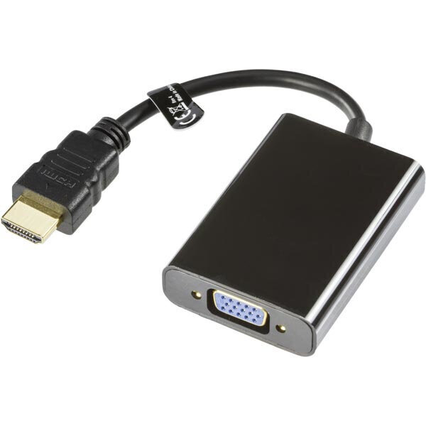 Deltaco HDMI-VGA7, HDMI, VGA, 0.2m hind ja info | USB jagajad, adapterid | kaup24.ee