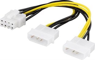 Deltaco SSI-62, 4-pin/8-pin, 0.3 м цена и информация | Кабели и провода | kaup24.ee