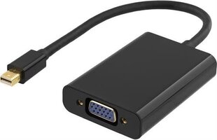 Deltaco DP-VGA13-K, Mini DP/VGA, 0.25 m цена и информация | Адаптеры и USB-hub | kaup24.ee