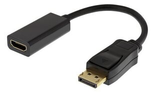 Deltaco DP-HDMI43, DP/HDMI, 0.2 m цена и информация | Адаптеры и USB-hub | kaup24.ee