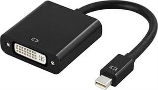 Deltaco DP-DVI6, Mini DisplayPort, DVI-D, 0.1m цена и информация | Адаптеры и USB-hub | kaup24.ee