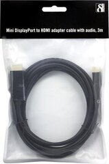 Deltaco DP-HDMI304, Mini DisplayPort, HDMI, 3m цена и информация | Кабели и провода | kaup24.ee