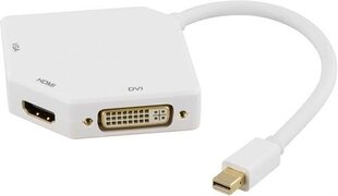 Deltaco DP-MULTI2, Mini DP/DVI/HDMI/DP, 0.2 m hind ja info | USB jagajad, adapterid | kaup24.ee