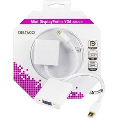 Deltaco DP-VGA4-K, Mini DisplayPort, VGA, 0.18m hind ja info | Kaablid ja juhtmed | kaup24.ee