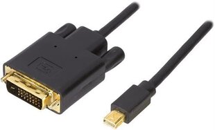 Deltaco DVI202, Mini DisplayPort, DVI-I, 2m hind ja info | Kaablid ja juhtmed | kaup24.ee