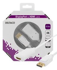 Deltaco DP-HDMI35-K, DisplayPort, HDMI, 0.5m hind ja info | Kaablid ja juhtmed | kaup24.ee