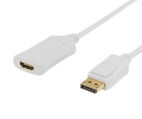 Deltaco DP-HDMI35-K, DisplayPort, HDMI, 0.5m цена и информация | Кабели и провода | kaup24.ee