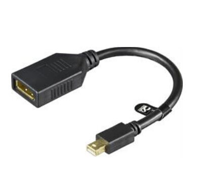 Deltaco MDP-DP1, Mini DisplayPort, DisplayPort, 0.2m hind ja info | Kaablid ja juhtmed | kaup24.ee