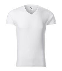 Футболка для мужчин Slim Fit V-neck, белая цена и информация | Мужские футболки | kaup24.ee