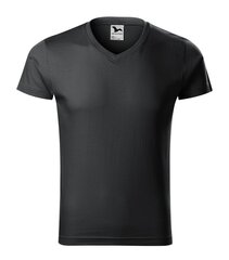 Футболка для мужчин Slim Fit V-neck, графитового цвета цена и информация | Мужские футболки | kaup24.ee