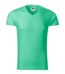 Футболка для мужчин Slim Fit V-neck, цвета мяты цена и информация | Мужские футболки | kaup24.ee