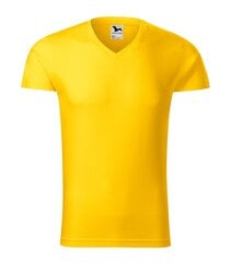 Футболка для мужчин Slim Fit V-neck, желтая цена и информация | Мужские футболки | kaup24.ee