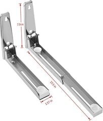 Настенные полки для микроволновых печей Универсальный кронштейн для полки из нержавеющей стали Настенная полка для микроволновой печи цена и информация | Другие принадлежности для мебели | kaup24.ee