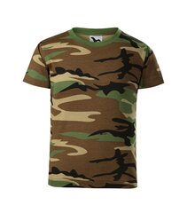 Футболка Camouflage для детей, зеленый камуфляж  цена и информация | Рубашки для мальчиков | kaup24.ee