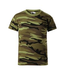 Футболка Camouflage для детей, зеленый камуфляж  цена и информация | Рубашки для мальчиков | kaup24.ee