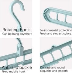 12 tk Magic riidenagi, esmaklassiline kokkupandav riidenagi, mitmefunktsioonilised ruumisäästlikud riidepuud, riiete hoidmiseks ja kuivatamiseks цена и информация | Вешалки для одежды | kaup24.ee