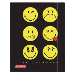 Папка картонная на резинке Herlitz А4 Smiley Black цена и информация | Смягчает воду и защищает Вашу посудомоечную машину от извести. | kaup24.ee