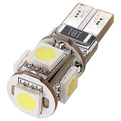 4 Xcanbus T10 194 168 5050 W5w Parkimistuli Led 5 Smd 12V Dc Xenon Auto Tagatule Numbrimärk Whi hind ja info | Autotuled | kaup24.ee