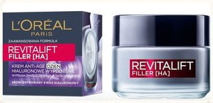 Kortsudevastane päevakreem L'Oréal Paris Revitalift Filler HA 50 ml цена и информация | Кремы для лица | kaup24.ee