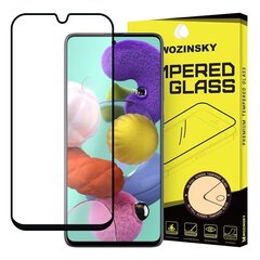 Wozinsky закаленное зашитное стекло с рамкой Samsung Galaxy A51 черный цена и информация | Ekraani kaitsekiled | kaup24.ee