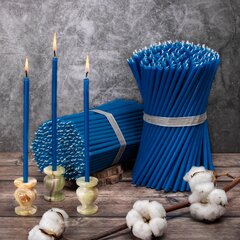 Свечи церковные Diveevo «Синие» N40, 50 шт. цена и информация | Церковные свечи, подсвечники | kaup24.ee