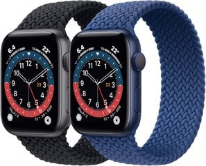 2 плетеных спортивных ремешка Solo Loop, совместимых с Apple Watch Band 38 мм 40 мм, мягкие, эластичные цена и информация | Средства для ухода за обувью, одеждой и туристическим инвентарём | kaup24.ee