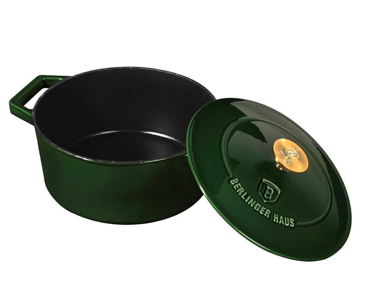 Berlinger Haus malmist pann kaanega Emerald Collection, 4,35 l, 24 cm цена и информация | Potid ja kiirkeedupotid | kaup24.ee