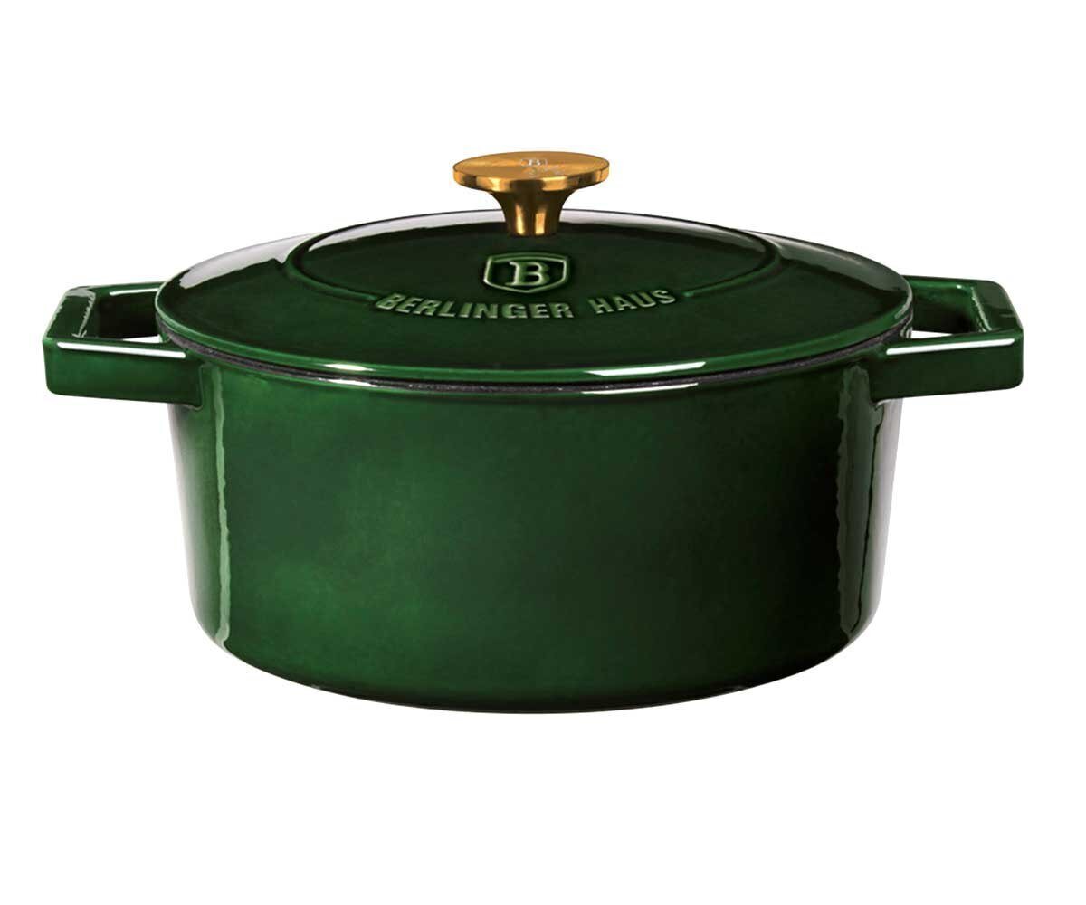 Berlinger Haus malmist pann kaanega Emerald Collection, 4,35 l, 24 cm цена и информация | Potid ja kiirkeedupotid | kaup24.ee