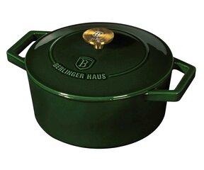 Berlinger Haus чугунная кастрюля для тушения с крышкой Emerald Collection, 4,35 л, 24 см цена и информация | Кастрюли, скороварки | kaup24.ee