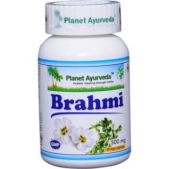 Mälutoonik, Brahmi BIO, Planeta Ayurveda™, 60 taimset kapslit hind ja info | Vitamiinid, toidulisandid, preparaadid tervise heaoluks | kaup24.ee