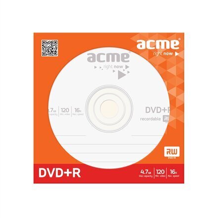 Paberümbrik ACME DVD+R 4,7 GB 16X hind ja info | Vinüülplaadid, CD, DVD | kaup24.ee